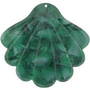 Colgante de concha de acetato 43x45 mm - Perla verde oscuro x1|raw }}