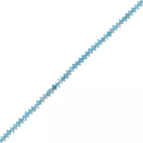 Cuentas de gemas redondas facetadas 2x1 mm - Apatita x38cm