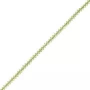 Cuentas de gemas redondas facetadas 2x1 mm - Peridot x39cm