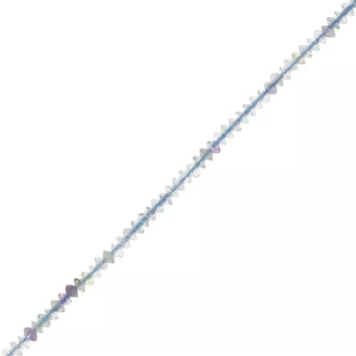 Cuentas de gemas redondas facetadas 2x1 mm - Fluorita x39cm