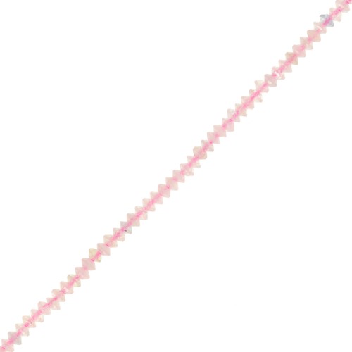 Cuentas de gemas redondas facetadas 2x1 mm - Morganita x38cm