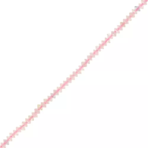 Cuentas de gemas redondas facetadas 2x1 mm - Morganita x38cm