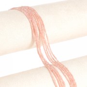 Cuenta redonda facetada 2 mm piedra preciosa - Sun Stone - Pierre de Soleil x40cm