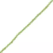 Cuenta redonda facetada 2 mm gema - Peridoto x39cm