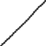 Cuentas redondas facetadas de 2 mm de piedra preciosa - Espinela negra x31cm|raw }}