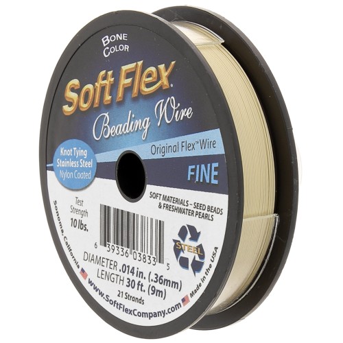 Alambre de 21 hebras de 0,36 mm - Soft Flex Fine - Beige x9m