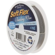 Alambre de 21 hebras de 0,36 mm - Soft Flex Fine - Plata satinada x9m|raw }}