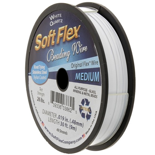 Cable metálico 49 hebras 0,48 mm - Soft Flex Medium - Blanco x9m