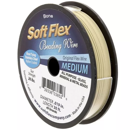Cable de acero de 49 hebras de 0,48 mm - Soft Flex Medium - Beige x9m