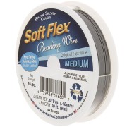 Cable de acero de 49 hebras de 0,48 mm - Soft Flex Medium - Plata satinada x9m|raw }}