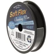 Cable de acero de 49 hebras de 0,61 mm - Soft Flex Heavy - Negro x9m