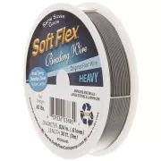 Cable de acero de 49 hebras de 0,61 mm - Soft Flex Heavy - Plata satinada x9m