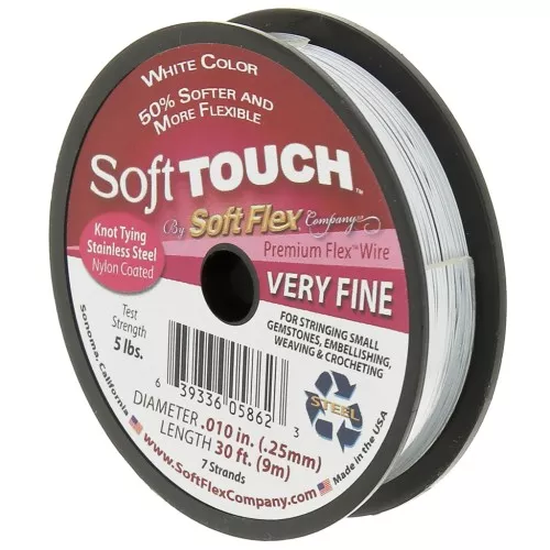 Cable de 7 hebras de 0,25 mm - Soft Flex Touch Very Fine - Blanco x9m