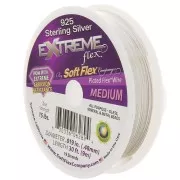 Hilo Alambre 19 hilo 0,48 mm - Soft Flex Extreme Medium - Chapado en plata 925 x9m