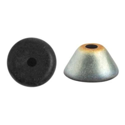 Cuentas de cristal Konos® by Pucca® by Puca® 4x2 mm - Jet Marea Mat x10g