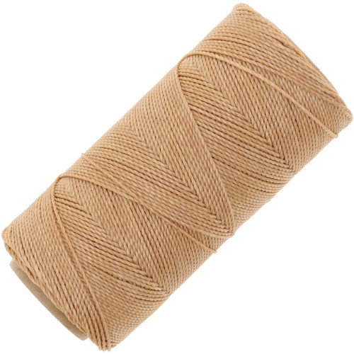 Bobina de hilo encerado Linhasita para micro macramé 1 mm - Beige dorado (602) x168m