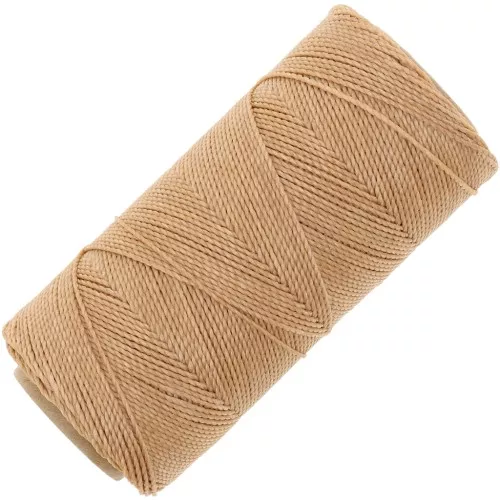 Bobina de hilo encerado Linhasita para micro macramé 1 mm - Beige dorado (602) x168m
