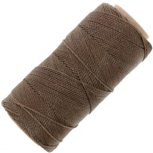 Bobina de hilo encerado Linhasita para micro macramé 1 mm - Marrón sepia (389) x168m