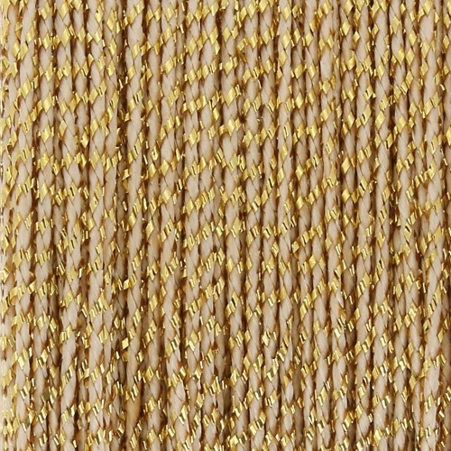 Bobina de hilo italiano Luxor 0,5 mm - Beige - Dorado x50m
