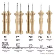 Aguja Punch Needle Oxford tamaño 8 fino - aguja mágica para bordar fácilmente x1
