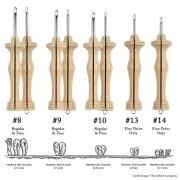 Aguja Punch Needle Oxford tamaño 8 fino - aguja mágica para bordar fácilmente x1