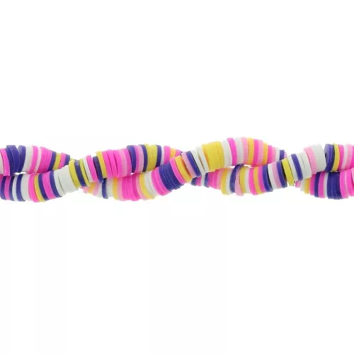 Cuentas arandalas Heishi 8x1mm - Mix Multi-rose - Azul oscuro x39cm