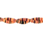 Cuentas de arcilla polimérica Heishi 6x1 mm - Mix Multi-naranja - Negro x39cm|raw }}