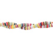 Cuentas de arcilla polimérica Heishi 6x1mm Mix Ochre - White - Dark Blue x39cm