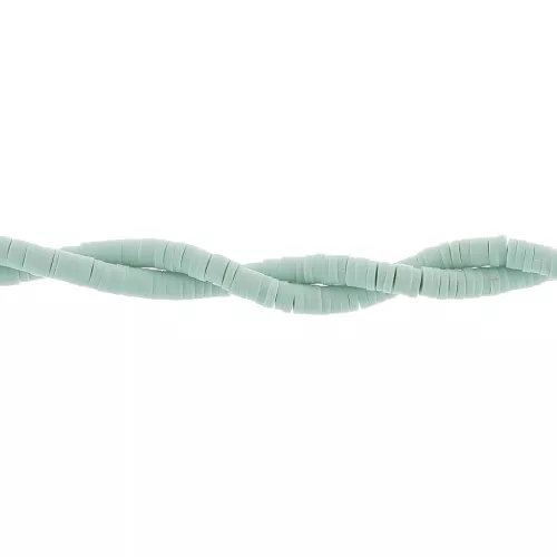 Cuentas arandalas Heishi 3,5x1 mm - Verde agua x44cm