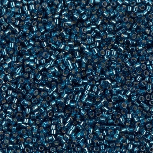 Miyuki Delica 11/0 DB0608 - Dyed Silver Lined Blue Zircon