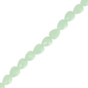 Perlas de vidrio facetadas 4x4mm - Menta x43cm