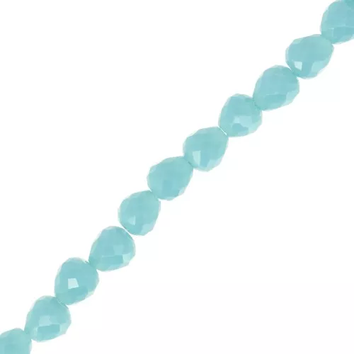 Perlas de vidrio facetadas 4x4mm - Azul x43cm