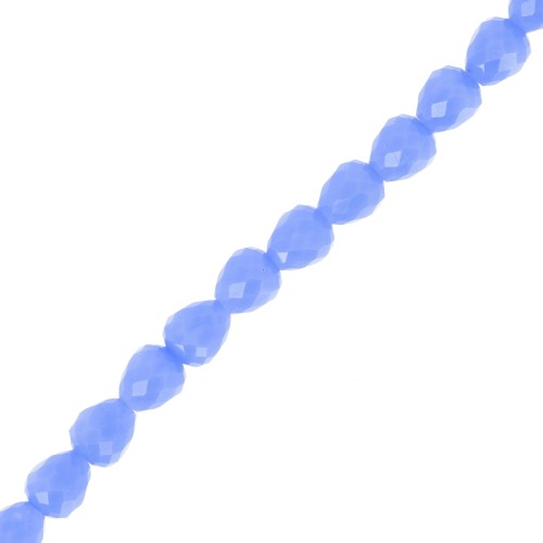 Perlas de vidrio facetado 4x4.5mm - Azul cielo x45cm