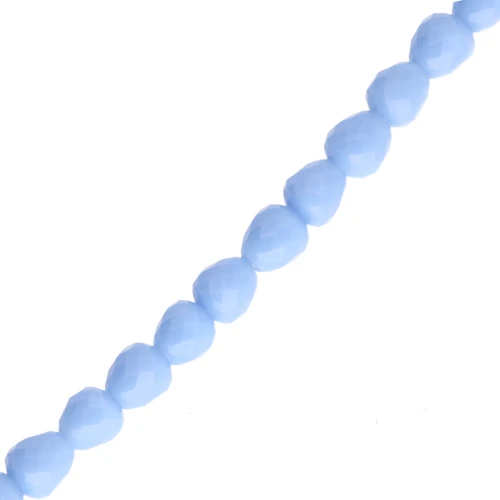 Perlas de vidrio facetado 4x4.5mm - Azul cielo x45cm