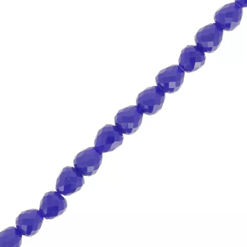 Perlas de vidrio facetadas 4x4mm - Azul marino x43cm