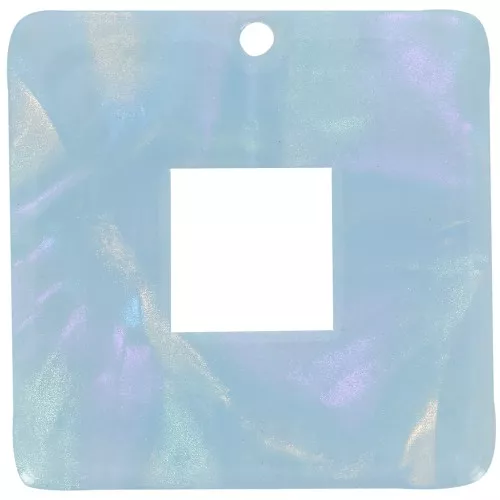 Colgante cuadrado de acetato 29,5x29,5 mm - Perla azul cielo x1