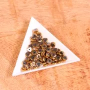 Heishi arandalas - onduladas - Imitación Hematita 6x1,7 mm - Dorado x39cm