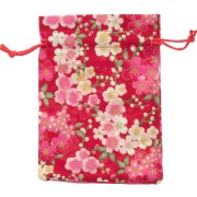 Estuche de poliéster para joyas con forma de flor - 95x140 mm - Rojo - Rosa x1