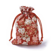 Estuche de poliéster para joyas con forma de flor - 95x140 mm - Rojo - Rosa x1