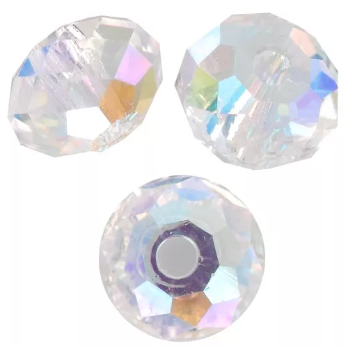 PureCrystal 5040 Cuentas redondas aplanadas de 4 mm - Crystal Shimmer 2X x20