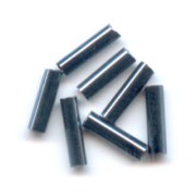 Cuentas de Rocalla Preciosa, tubos de 6,5 x 2 mm, hematita, 20 g