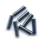 Cuentas de Rocalla Preciosa, tubos de 6,5 x 2 mm, hematita, 20 g