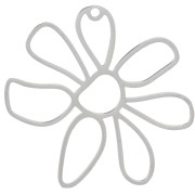 Colgantes flor calada 33x35 mm - acero inoxidable 316L x2