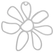 Colgantes flor calada 33x35 mm - acero inoxidable 316L x2