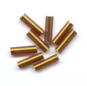 Cuentas Rocalla Preciosa, tubos de 6,5 x 2 mm, color cobre, 20 g