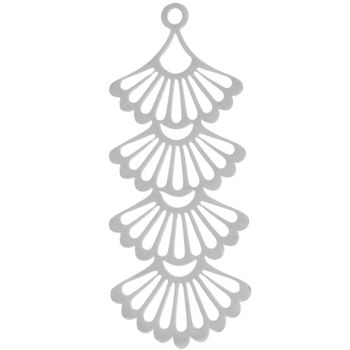 Colgante multi-abanico 41x17 mm - Acero inoxidable 304 x1