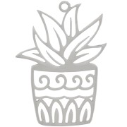 Colgante hueco para plantas 31x23 mm - Acero inoxidable 304 x1