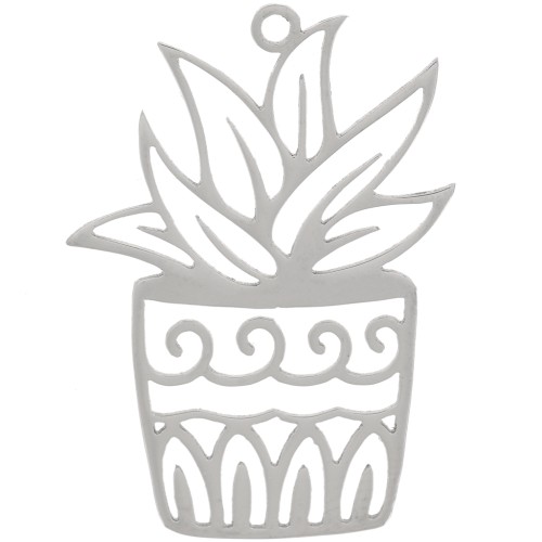 Colgante hueco para plantas 31x23 mm - Acero inoxidable 304 x1