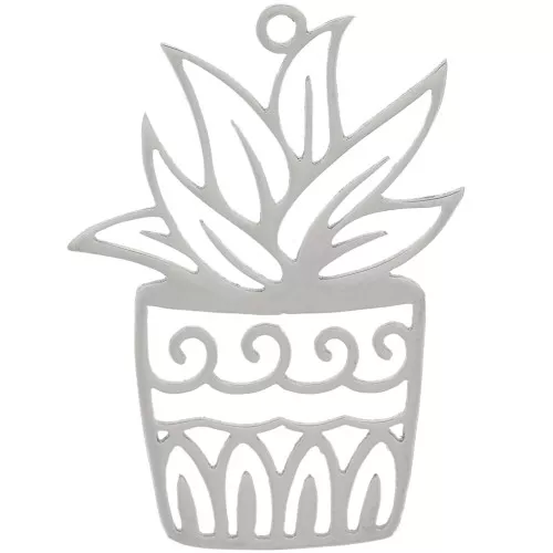 Colgante hueco para plantas 31x23 mm - Acero inoxidable 304 x1