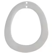 Colgante hueco ovalado 35x31 mm 2 agujeros - Acero inoxidable 304 x1